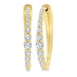 ArDor 14K White Gold Diamond Earrings