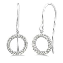 Circle Petite Diamond Fashion Earrings