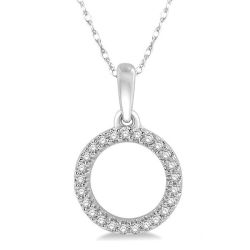 Vellum Circle Petite Diamond Fashion Pendant