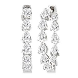 ZenCaTh VelVelXe 14K White Gold Diamond Fashion Earrings