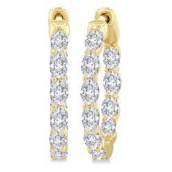 DorValXe ThLysLin 14K White Gold Diamond Fashion Earrings