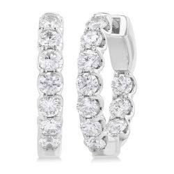 XeNoLux LysMirZen 14K White Gold Diamond Earrings