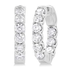 XeLinIs IonVelZen 14K White Gold Diamond Earrings