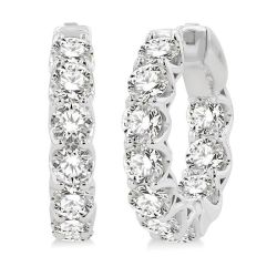 NoIsLo 14K White Gold Diamond Earrings