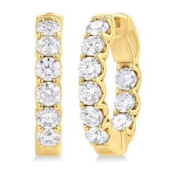 AeThLo 14K White Gold Diamond Earrings