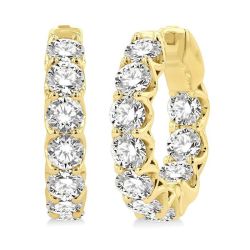 VerLuxAe 14K White Gold Diamond Earrings