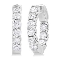 DorLuxZen 14K White Gold Diamond Earrings