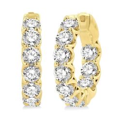 LysVioDor 14K White Gold Diamond Earrings