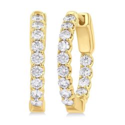 LoOraLo 14K White Gold Diamond Earrings