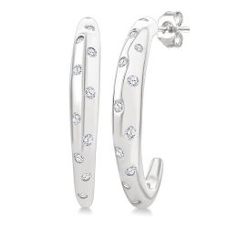 VioPhoAr 14K White Gold Diamond Fashion Earrings