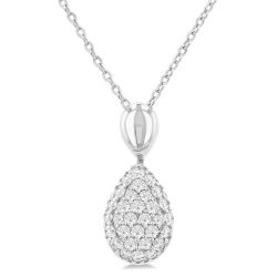 Aurora Couture Pave-Set Pear Shape Diamond Fashion Pendant
