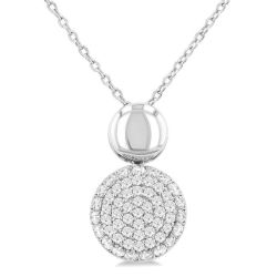 Fen Fable Pave-Set Round Shape Diamond Fashion Pendant