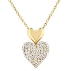Poise Tempest Pave-Set Heart Shape Diamond Fashion Pendant
