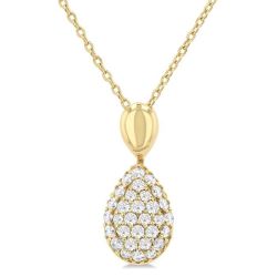 Kestrel Echo Pave-Set Pear Shape Diamond Fashion Pendant