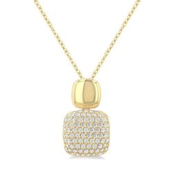 Pave-Set Cushion Shape Diamond Fashion Pendant