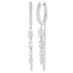 CaDorEl LinVelLys 14K White Gold Diamond Fashion Earrings