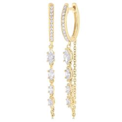VerSolOra 14K Yellow Gold 3/4 CTW Diamond Fashion Earrings