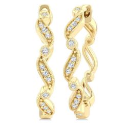 XeVelDor ElArCa 14K White Gold Diamond Fashion Earrings