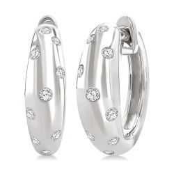 ArLoIs IonXeLys 14K White Gold Diamond Fashion Earrings