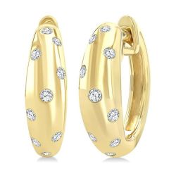 OnLuxVio 14K White Gold Diamond Fashion Earrings