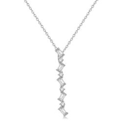 Scatter Zig-Zag Baguette Diamond Fashion Pendant