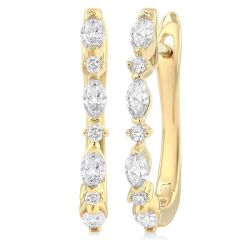 ElZenVal SolOnSol 14K White Gold Diamond Fashion Earrings