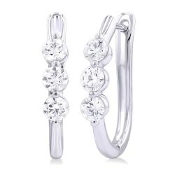 MirMirMir 14K White Gold Diamond Fashion Earrings
