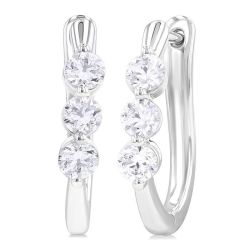 CaXeVal CaIonSol 14K White Gold Diamond Fashion Earrings