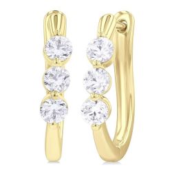 NoZenTh 14K White Gold Diamond Fashion Earrings
