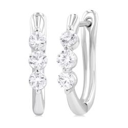 RaRaLux XeElCa 14K White Gold Diamond Fashion Earrings