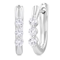 LinIsVio VioElLux 14K White Gold Diamond Fashion Earrings