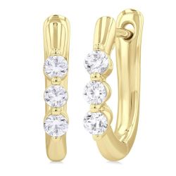 OnLinMir 14K White Gold Diamond Fashion Earrings