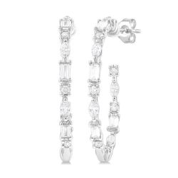 VerRaCa LysAeIs 14K White Gold Diamond Fashion Earrings