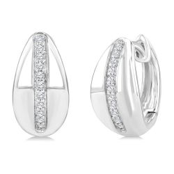 LinXeOra RaOnTh 14K White Gold Diamond Fashion Earrings