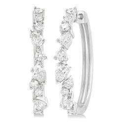 RaCelAr VioPhoEl 14K White Gold Diamond Fashion Earrings