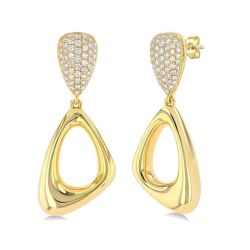 OraThVer ZenIonLys 14K White Gold Diamond Fashion Earrings