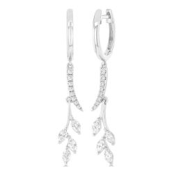 LoLoZen LysSolOra 14K White Gold Diamond Fashion Earrings