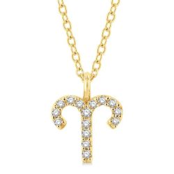 Horizon Couture Aries Zodiac Diamond Pendant