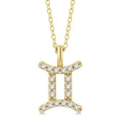 Zofia Oleander Gemini Zodiac Diamond Pendant