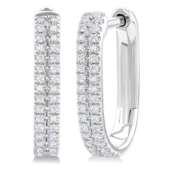 AeCelPho VioVioCel 14K White Gold Diamond Fashion Earrings