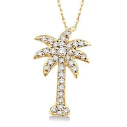 Solstice Atlas Palm Tree Diamond Fashion Pendant