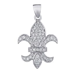 Diamond Lis  Royale Fleur de Lis Pendant