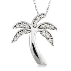 Zaira Deneuve Palm Tree Diamond Fashion Pendant