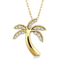 Lyric Lustre Palm Tree Diamond Fashion Pendant