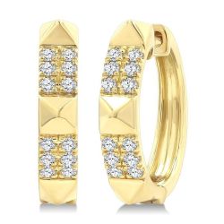 VioOra 14K White Gold Diamond Fashion Earrings