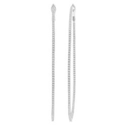 XeThLin 14K White Gold Diamond Statement Earrings