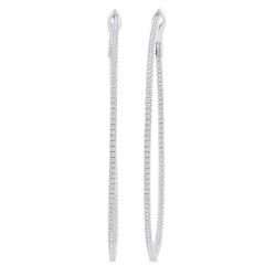 OraPhoMir ElXeRa 14K White Gold Diamond Statement Earrings