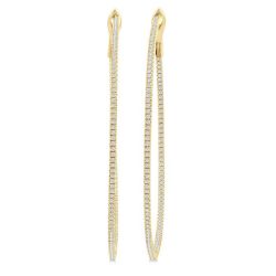 CaValIs 14K White Gold Diamond Statement Earrings