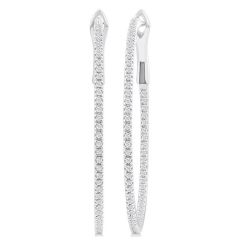 MirCelMir LysThLux 14K White Gold Diamond Statement Earrings
