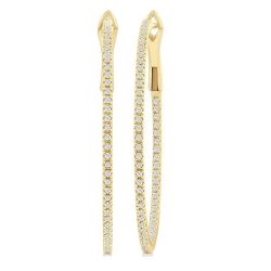 VioRaVio 14K White Gold Diamond Statement Earrings